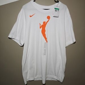Nike Dri-Fit WNBA Basketball T-Shirt Men's Size XL DR9316-100 Unisex Orange Logo